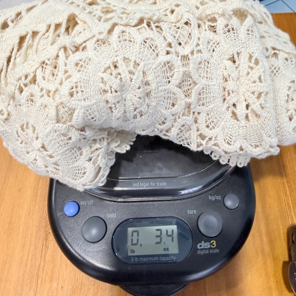 American Rag Womens Cream Crochet Tank Top Medium Boho‎ Festival Beach Cover Up - Picture 15 of 16